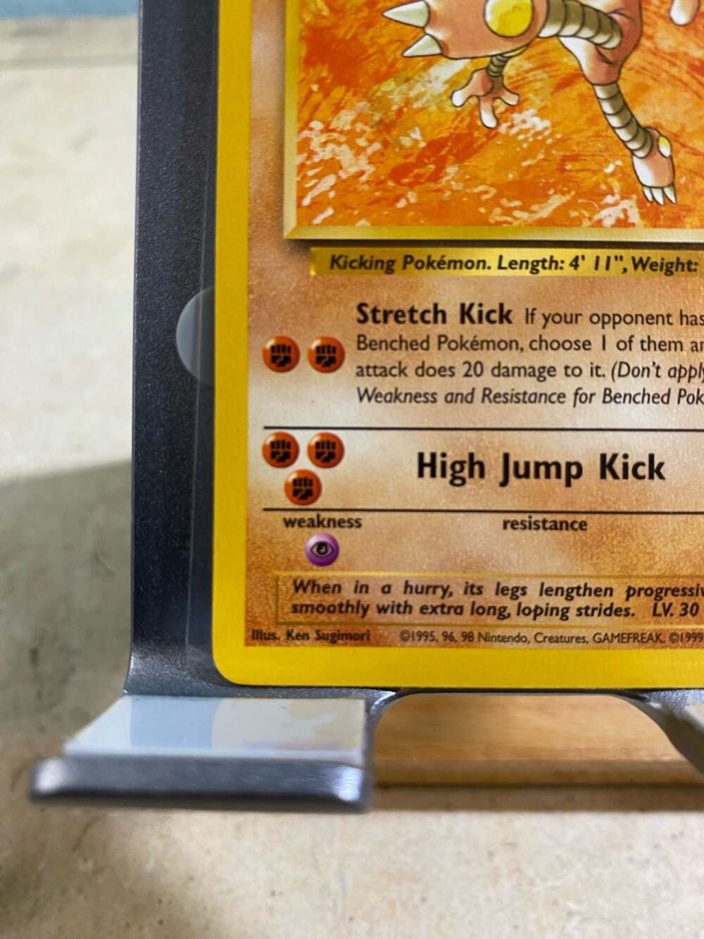1999 Pokemon Fossil Set Hitmonlee Holo 22/62 - Picture 2 of 11